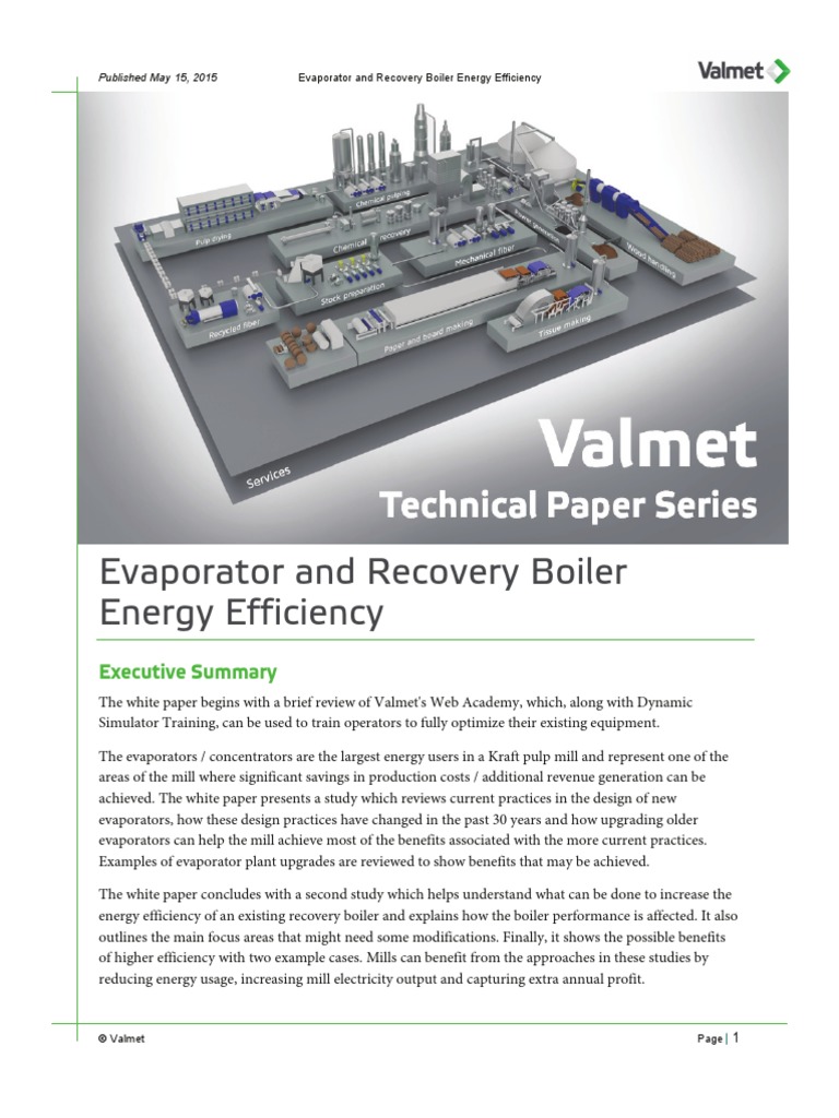 Evaporator and Recovery Boiler Energy Efficiency | PDF | Steam | Boiler