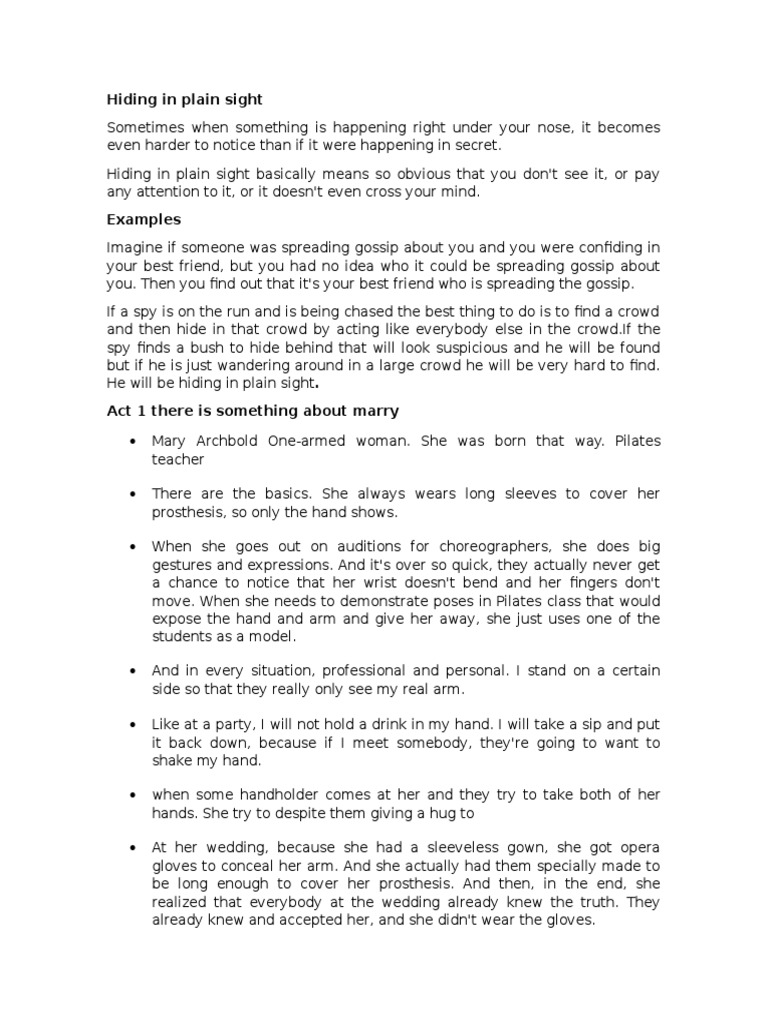 Hiding in Plain Sight PDF Violence