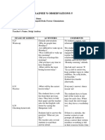 Observationsheet 5