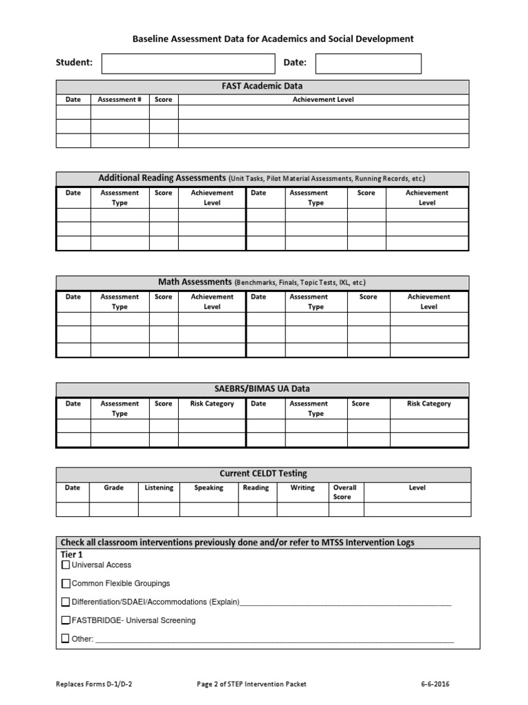 Step Assessment | PDF