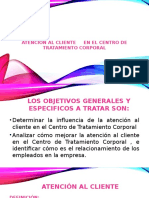 Atención cliente Centro Tratamiento Corporal