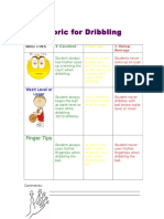 Dribbling Rubric