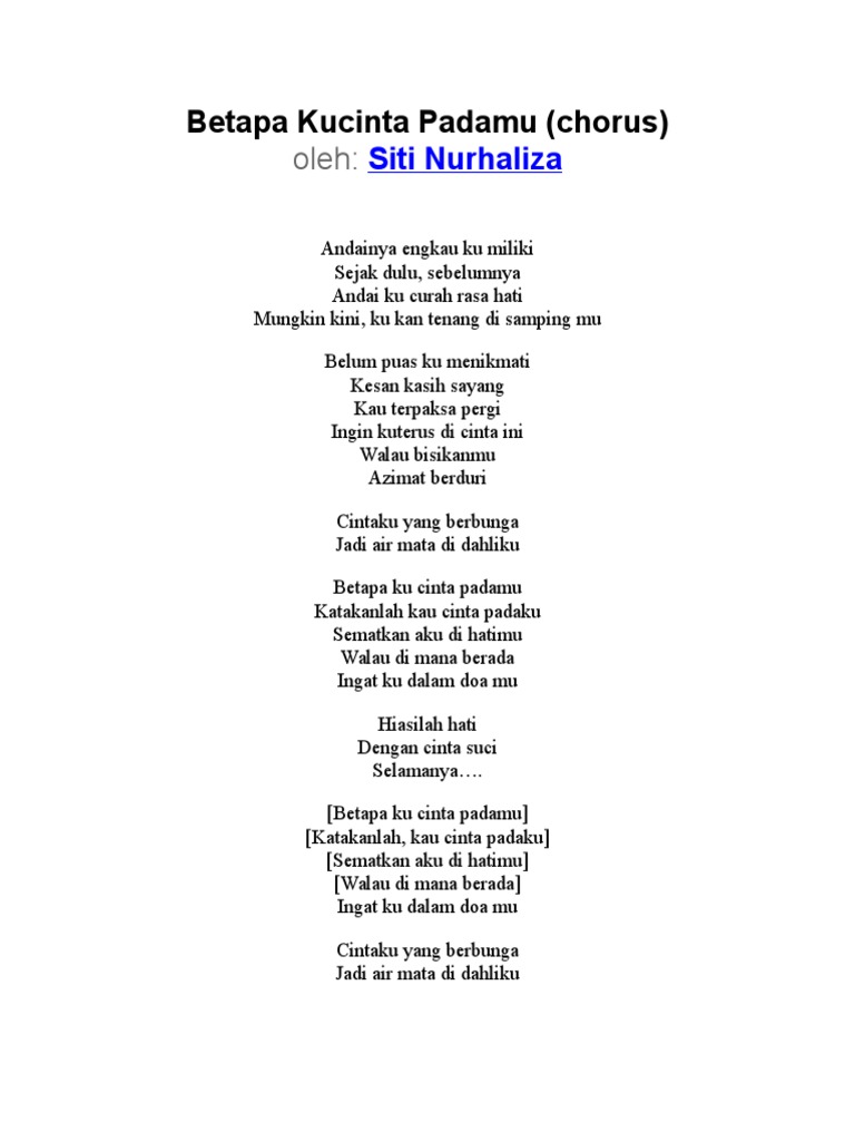 Betapa Kucinta Padamu Pdf