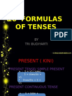 16 Formulas of Tenses