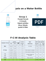 FCW Analysis On A Water Bottle