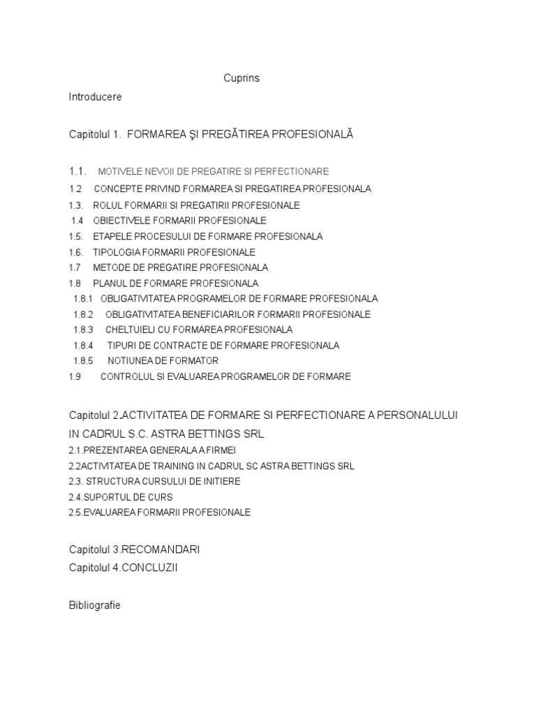 Formare Profesionala | PDF