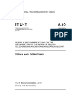 Itu-T: Terms and Definitions
