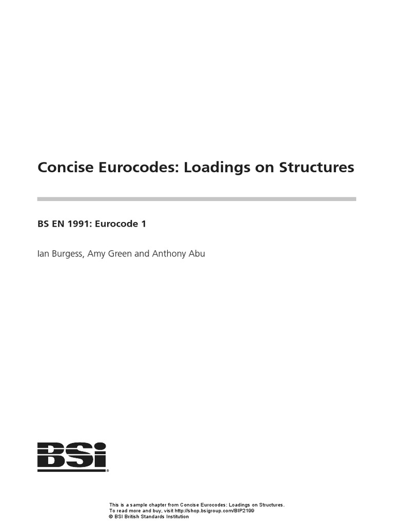 Concise Eurocodes Loading On Structures PDF | PDF | Snow | Earthquakes