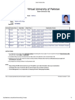 Exam Enterance Slip