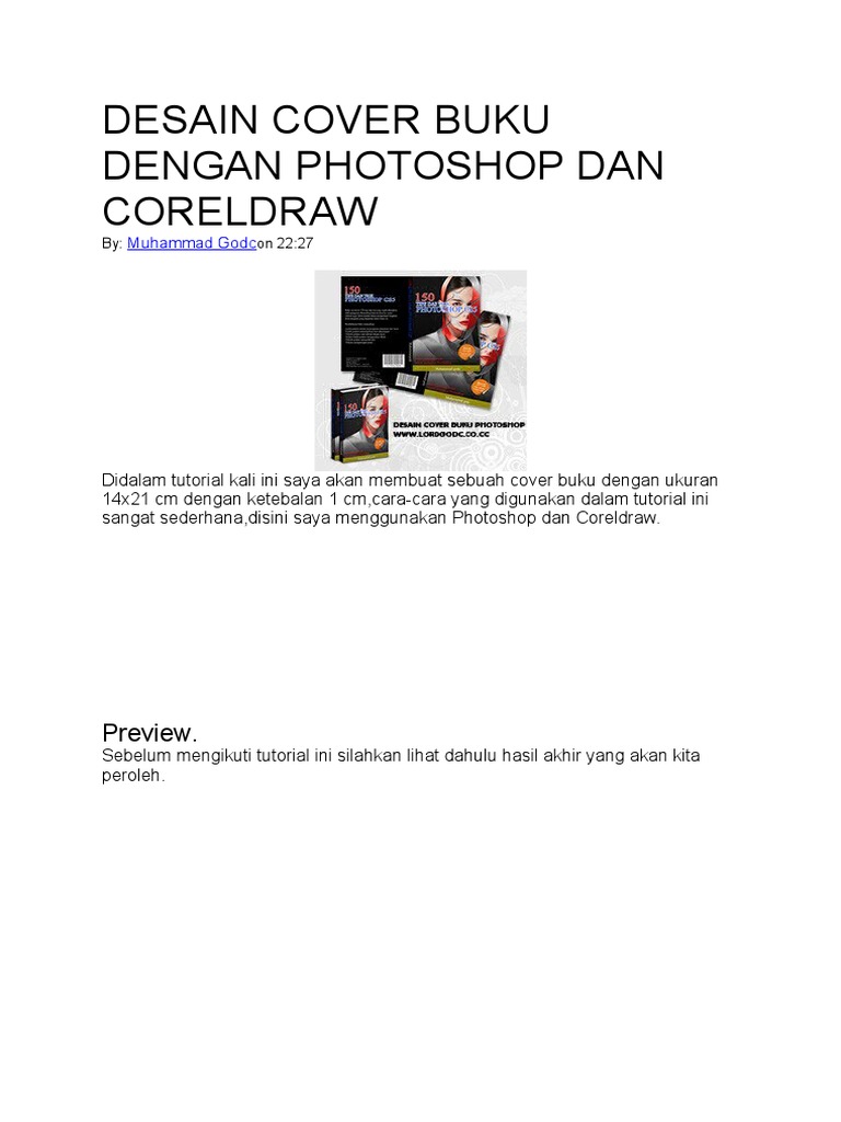  DESAIN COVER BUKU DENGAN PHOTOSHOP  DAN CORELDRAW docx