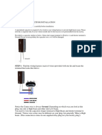 Attention - Capacitor Installation