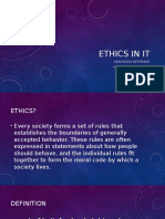 Week 13 - ETHICS IN IT