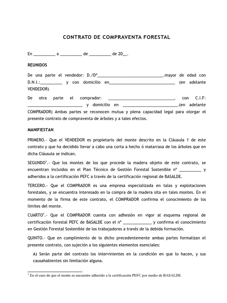 Contrato Compra Venta de Madera(1) Gobierno Política