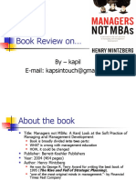 Book Review On Managers Not MBAs