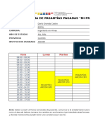 Formato de Horario de Pasantías