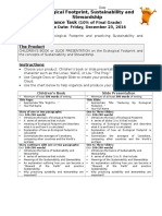 Ecological Footprint Performance Task 2016