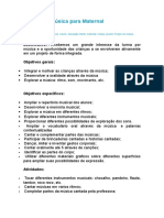 Projeto de Música para Maternal