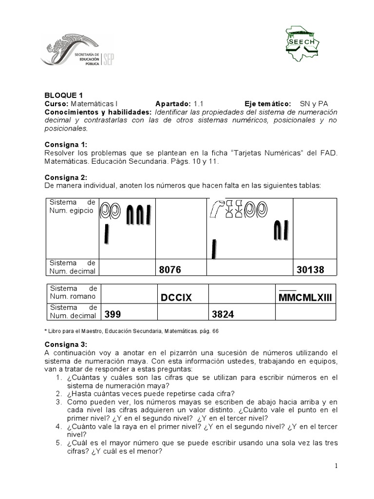 CONSIGNAS 1er GRADO  Geometría  Matemáticas elementales