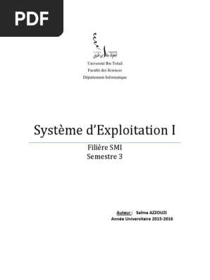 Coursse115 16 Pdf Unix Interface En Ligne De Commande