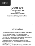 Company Law 1-Types and Nature of Companies