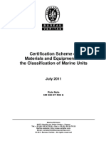 Certification Scheme of Materials and Equipment For The Classification of Marine Units