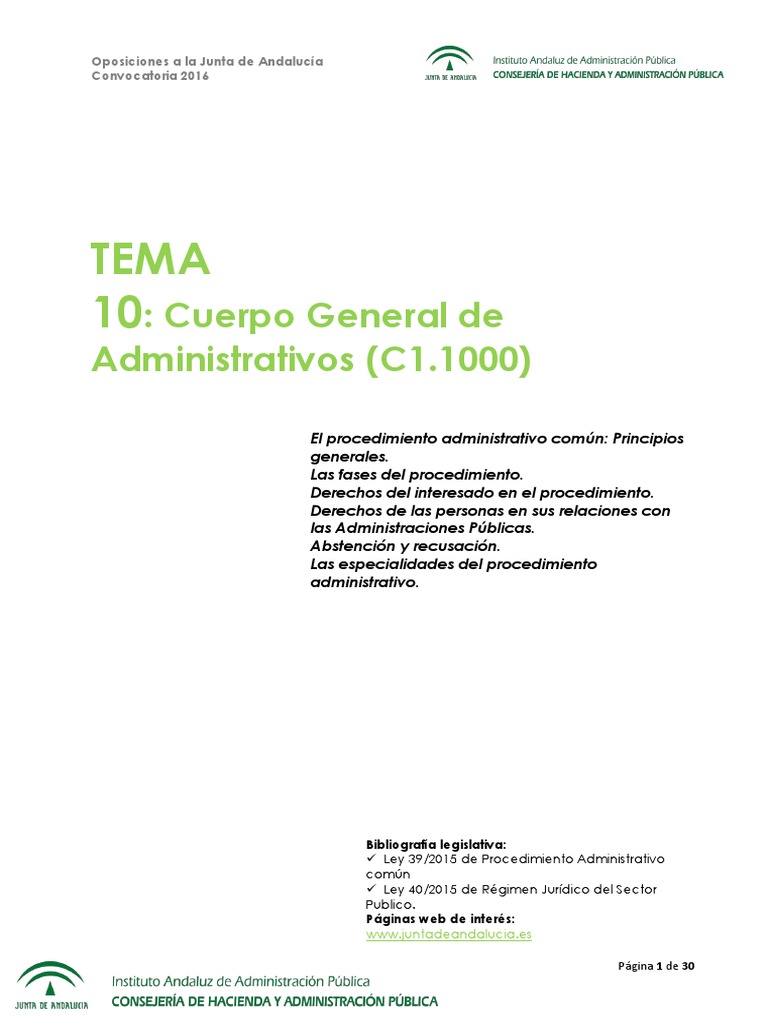 Tema+10111213 2016 junta de andalucia Administración