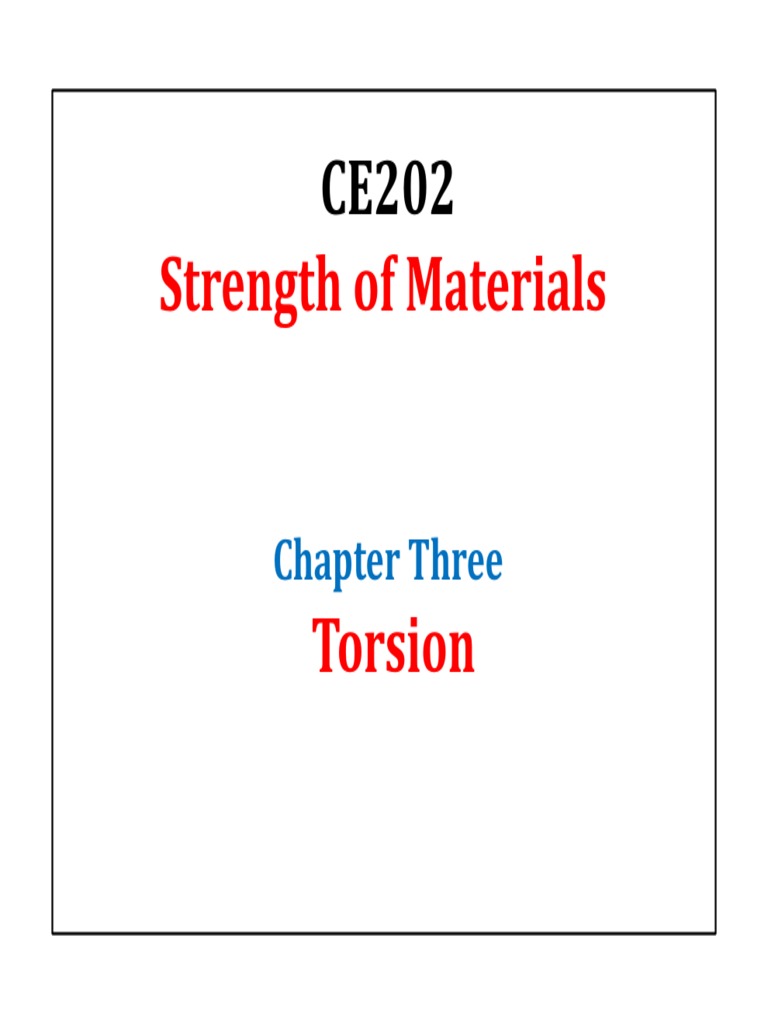 Chapter 3 Pdf Torque Stress Mechanics
