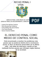 El Derecho Penal Como Medio de Control Social