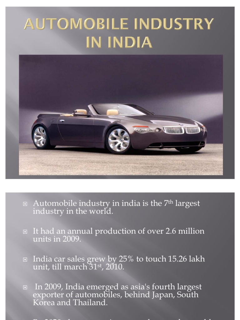 Automobile Industry in India Economies Vehicle Industry