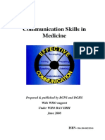 Communication Skills in Medicine PDF
