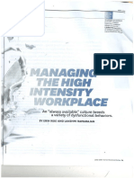 Case Study 1 Managing The High Intensity Workplace