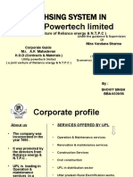 Purchsing System In: Utility Powertech Limited