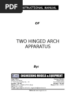 Two Hinged Arch Apparatus: Instructional Manual