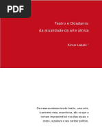 Teatro e Cidadania Da Atualidade Da Arte Cenica