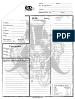 Unhallowed Metropolis Character Sheet PDF
