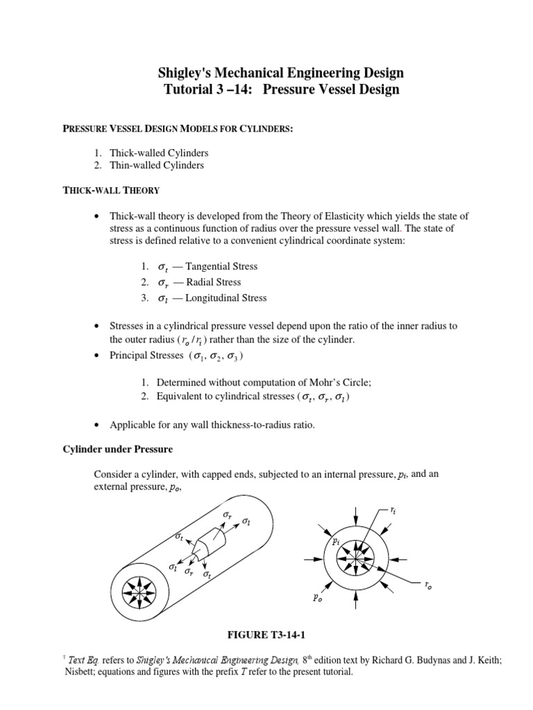 Pressure Vessel Design: Thick vs Thin-Wall | PDF | Stress (Mechanics ...