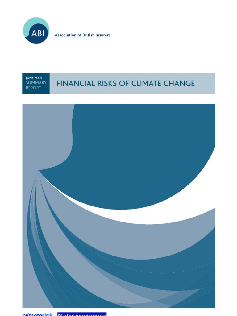Financial Risks of Climate Change | PDF | Tropical Cyclones | Insurance