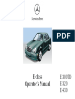 Mercedes-Benz E-class Operator's Manual 1998