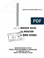 Use of Brackish Water: Irrigation Umid Regions