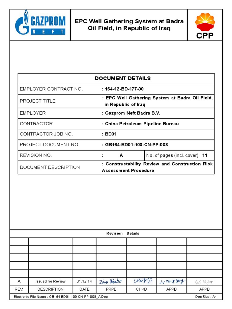 Constructability Review Procedure for Badra | PDF | Engineering Design ...