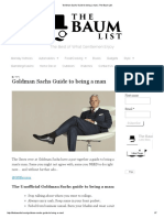 Goldman Sachs Guide To Being A Man - The Baum List