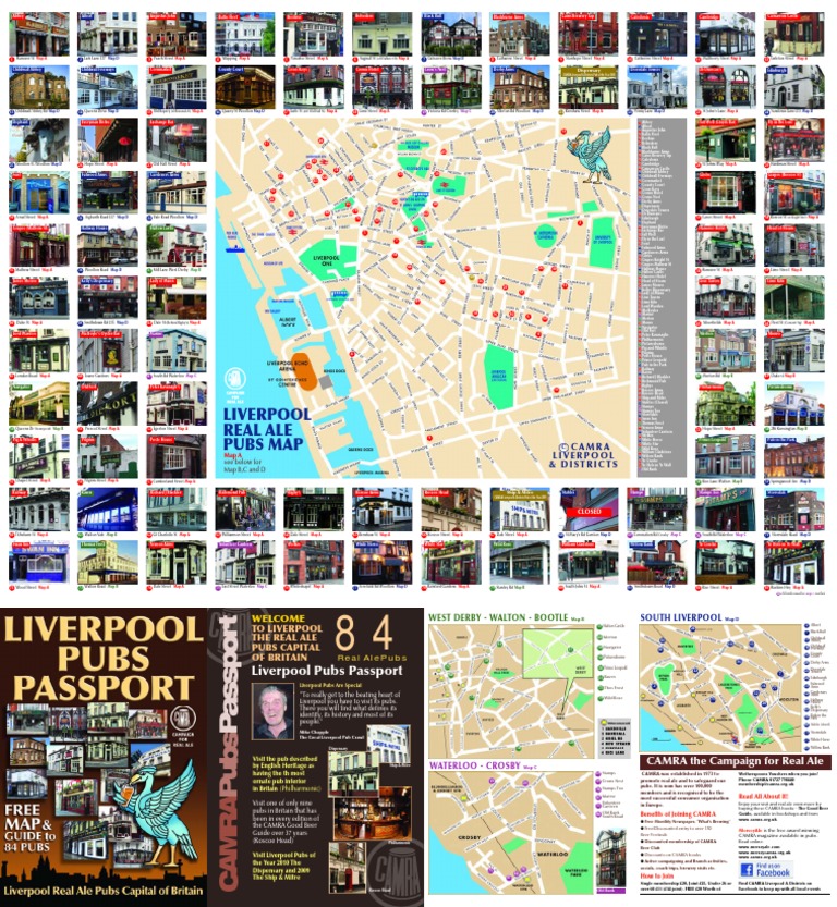 Liverpool Real Ale Pubs Map: C Camra Liverpool & Districts | United ...