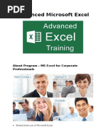 Advanced Microsoft Excel Brochure