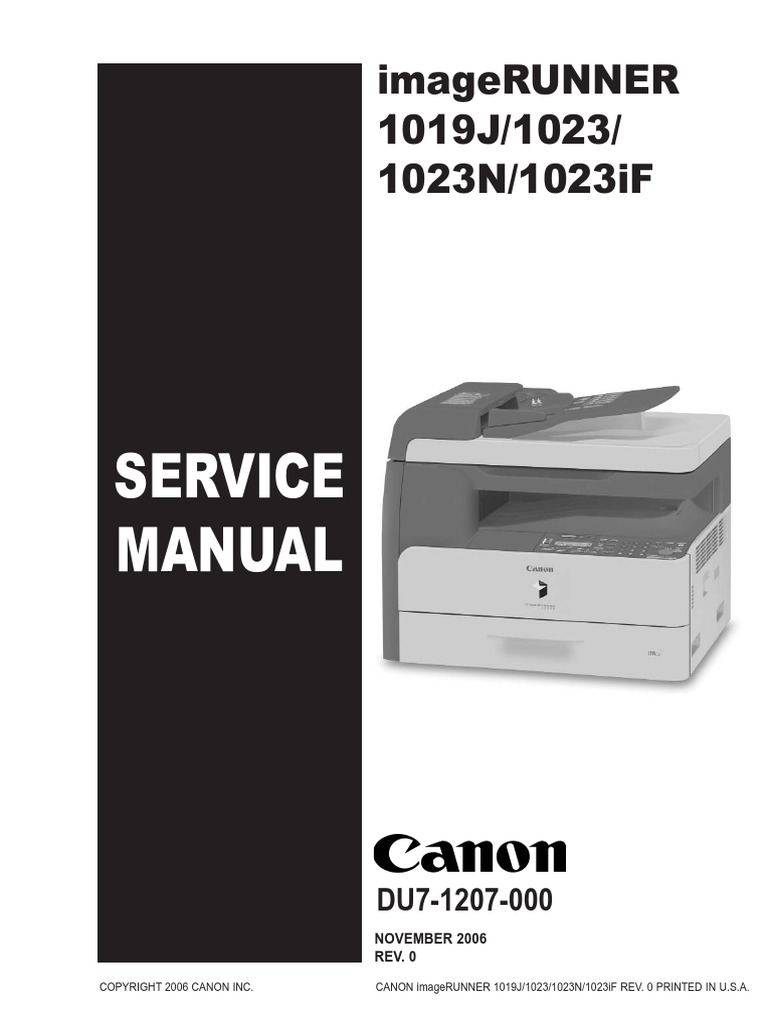 canon_ir1019_ir1023_sm.pdf | Electronic Circuits | Image Scanner
