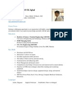 Chemical Engineer CV.