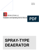Spray-Type Deaerator: Installation and Operating Service Manual