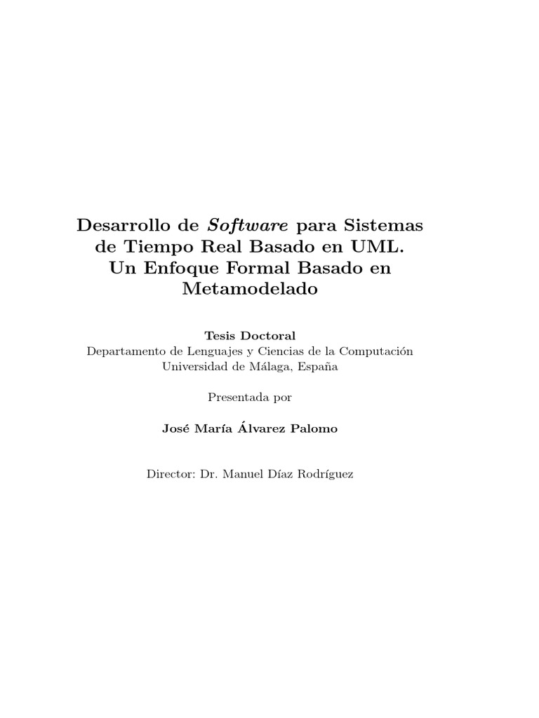 Desarrollo de Software Tiempo Real PDF | PDF | Lenguaje de modelado ...