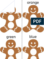 Gingerbread Man Color Words