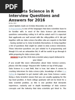 100 Data Science in R Interview Questions and Answers for 2016