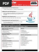 Java J2EE Training Syllabus